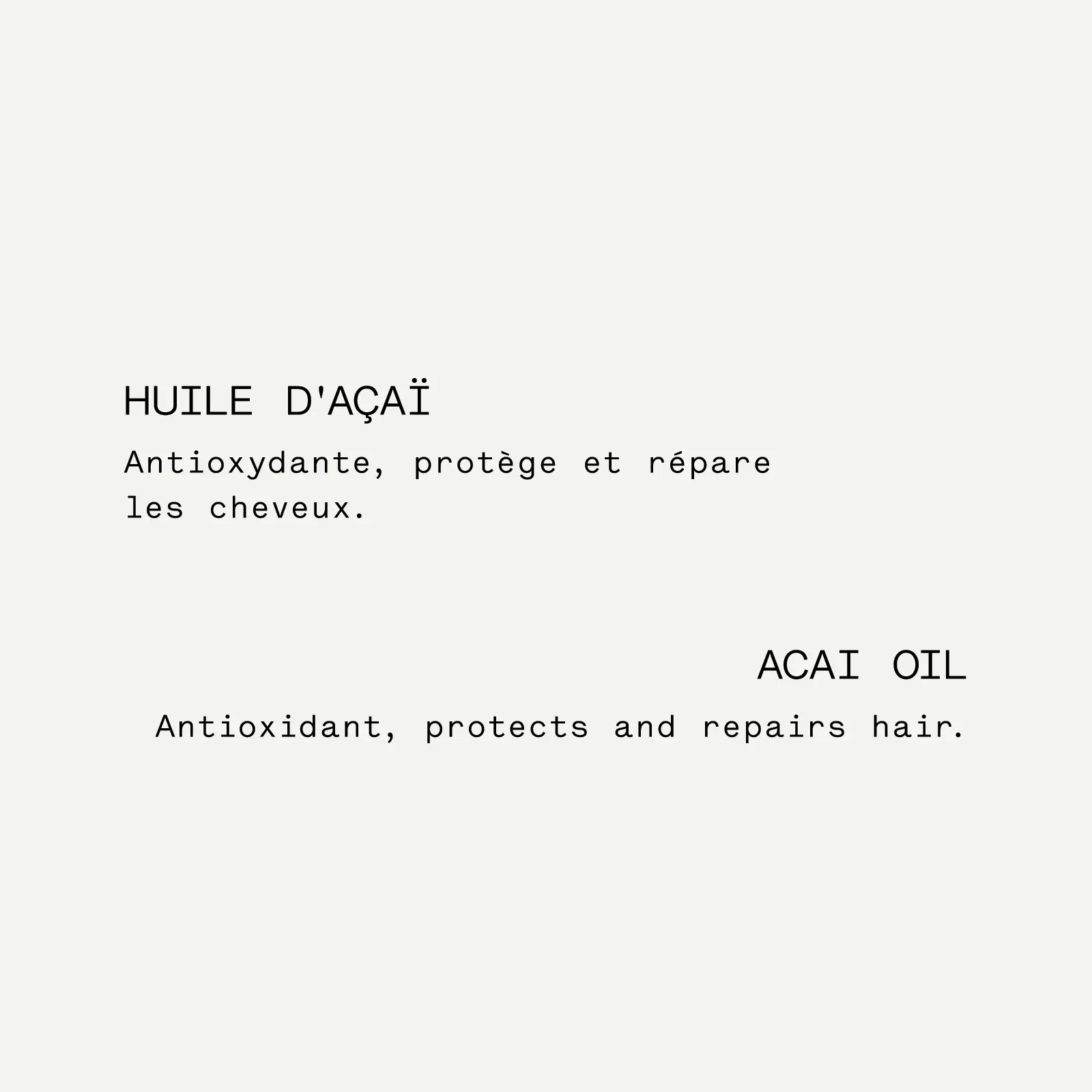 Repairing Hair Oil  — with 5% Açai + Hibiscus