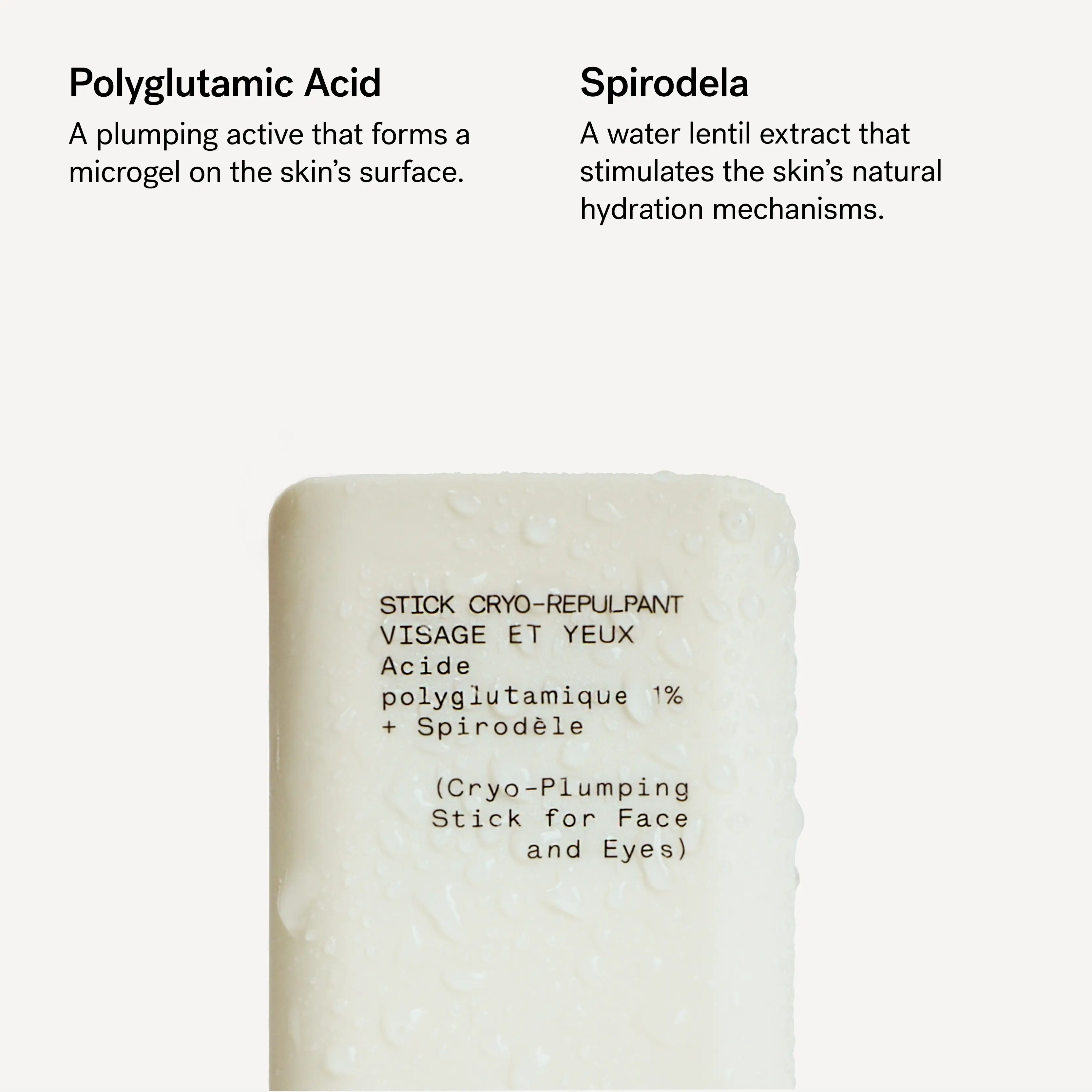 Cryo-Plumping Stick for Face and Eyes — 1% Polyglutamic Acid + Spirodela 2 Cryo-Plumping Stick for Face and Eyes — 1% Polyglutamic Acid + Spirodela