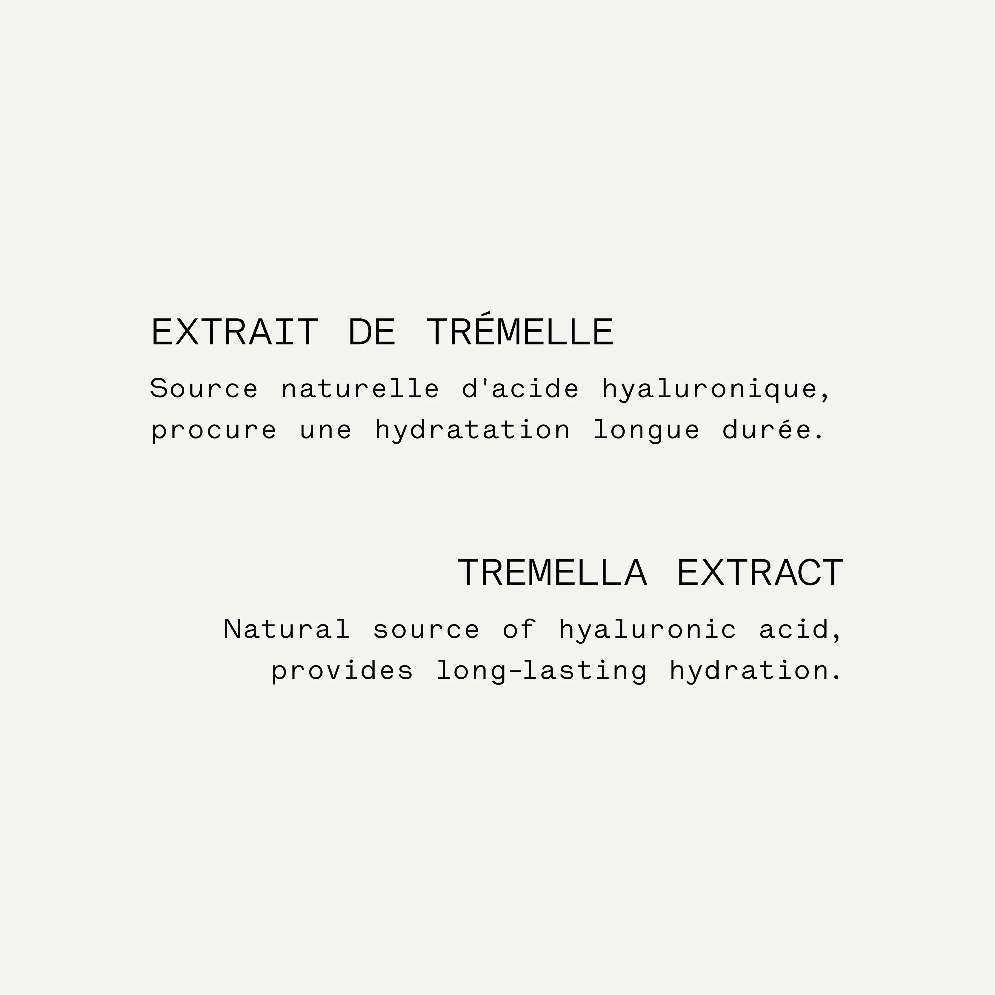 Hydrating and Plumping Face Mask — with Tremella Extract and Organic Aloe Vera