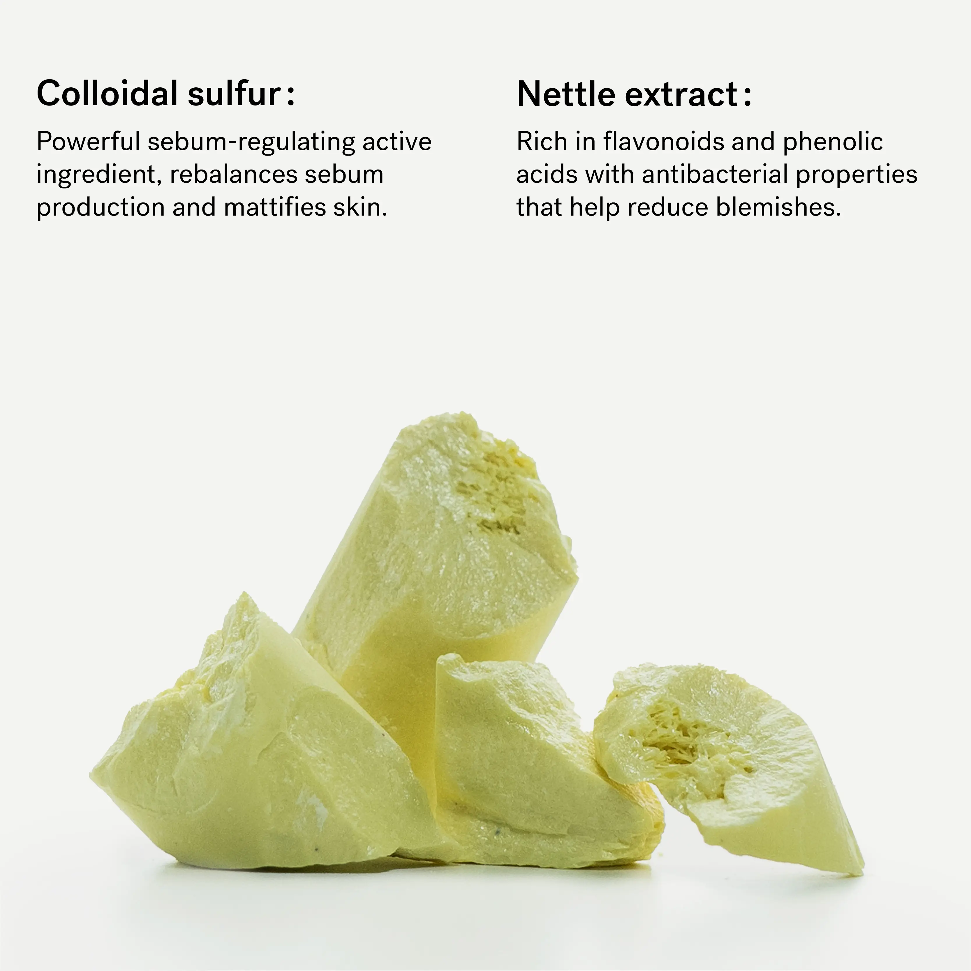Blemish Control Face Scrub — 2% Sulfur + Nettle Extract